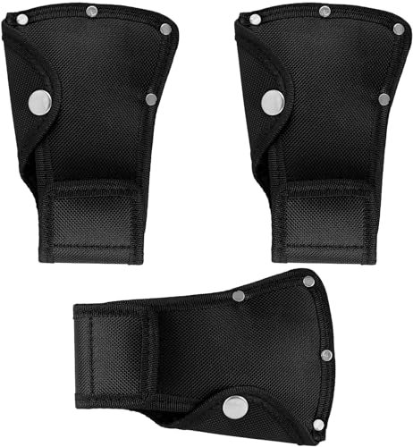 Caffney 3Pcs Hatchet Sheath Nylon Axe Head Cover Portable Hatchet Blade Protector Heavy Duty Axe Head Case Hatchet Cover for Outdoor Camping and Work 16x10.6x6cm HHD(black)