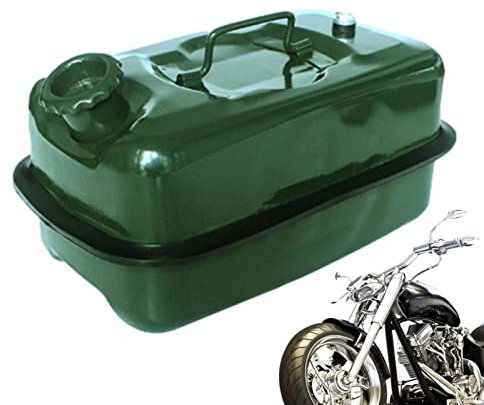 Generico - Bidón de reabastecimiento rápido - Depósito de combustible antifugas, contenedor, bidones para gasolina con diseño de manija de barras Verde, Acero inoxidable, 3 liters