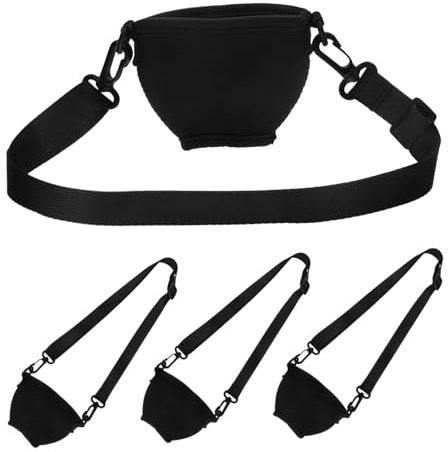 MUSISALY Wine Glass Holder Lanyards 4pcs Large Neoprene Stemmed Glass Pouch Neck Strap Leashes Outdoor Beverage Carrying Holder for Festivals and Parties