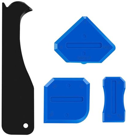 Set di 4 attrezzi per sigillatura, applicatore multi-bordo, strumento in silicone e strumento di rimozione del silicone per cucina, piastrelle, pavimento, bagno, sigillatura di stucco
