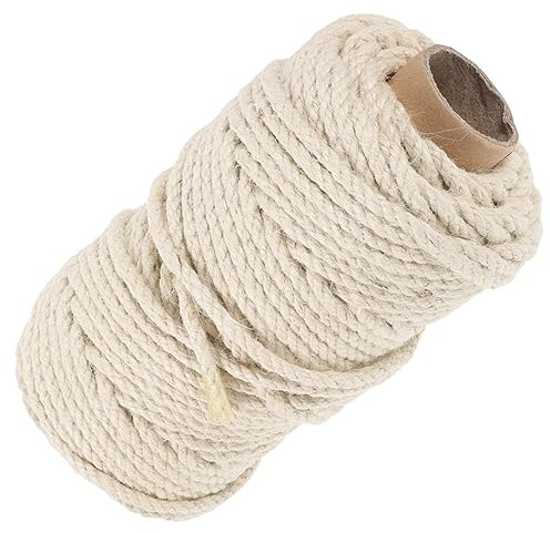 GRIRIW Tiragraffi in Corda di Sisal 4 Mm 50 M Colore Bianco Accessorio Decorativo di Ricambio per Tiragraffi