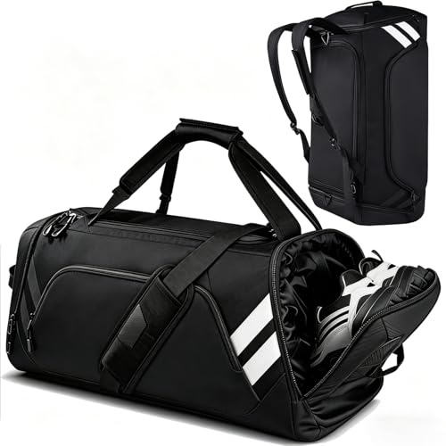 WOLFILIST Gym Bags for Men/Women, 58L Large Sports Travel Duffel Bag with Shoes Compartment & Wet Pocket, Gym Workout Backpack, Weekender Bag Overnight Backpack for Travel