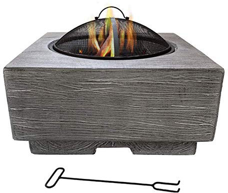 ZJFHEYUO Piccolo braciere, braciere da Giardino, braciere per Barbecue, braciere per Giardino e Patio, Base in ossido di magnesio alla Moda e Artistica