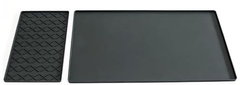 Tapis Égouttoir Vaisselle, Tapis de Machine à Café et Cuisine en Silicone Antidérapant Résistant à la Chaleur, pour Séchage Rapide, Protection des Comptoirs et Égouttage de la Vaisselle, Noir