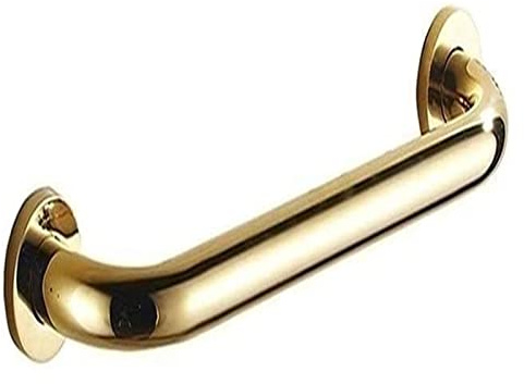 Baño para Agarraderas Bañera de cobre sin barreras, for personas con discapacidad, con pasamanos dorados, con barra for toallas