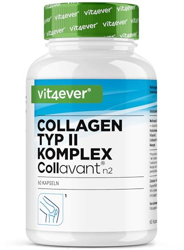 Complejo de colágeno tipo II – con colágeno nativo Collavant n2®, extracto de incienso, ácido hialurónico, vitamina C, manganeso para huesos, cartílago y articulaciones