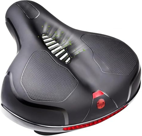Sella Bici Comoda, Sella Bike Morbido Uomo,Sella Bici in Memory Foam Morbido Ampia,Uomo Donna Sellino Bicicletta Traspirante Ergonomica per Biciclette da Strada, MTB, Bicicletta