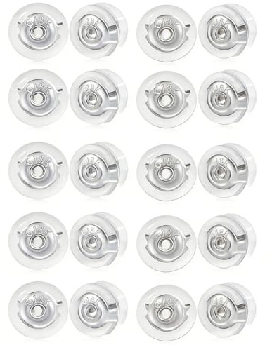 JYNXOR 20 pcs cierres seguros de silicona para pendientes, soportes de silicona para pendientes, tapones para los oídos, postes para pendientes, repuestos hipoalergénicos para pendientes, Plata