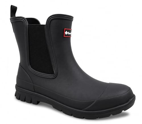 Canadiana Ladies Short Wellies Rubber Boots Twin Gusset Equestrian Black Womens Waterproof Riding Dog Walking Grip Sole (7, UK Footwear Size System, Adult, Women, Numeric, Medium, 7)