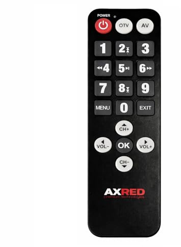 AXRED - Telecomando per anziani S90 Plus HDTV satellitare, con tasti grandi per il ricevitore satellitare HD, controllo remoto, telecomando senior per S 90 + satellite, funzione 2 in 1 imparabile per