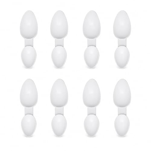 8-Piece Double-Ended Measuring Spoons, 2.5ml and 5ml Plastic Dosing Scoops | Eight plastic spoons have 2.5ml and 5ml ends for measuring suitable liquids and powders, such as tea, coffee and milk powder