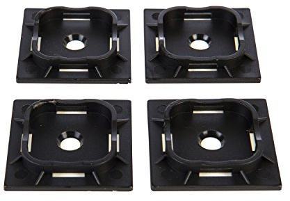 Gocableties Kabelbinder-Sockel Schwarz 40 x 40 mm 100 Stück | Selbstklebend, Befestigungshalterungen für Kabelbinder