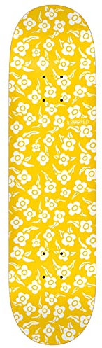 Krooked Skateboard Deck Flowers Yellow 8.5x31.8 Multicolor