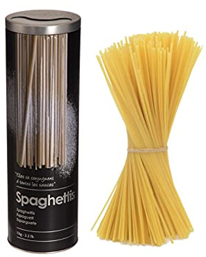 Boîte à Pâtes et Spaghettis – Récipient de Conservation Hermétique Noir – Boîte de Rangement Cuisine pour Nouilles, Riz, Céréales, Farine ou Biscuits – Design Moderne et Durable (27 cm, Noir)