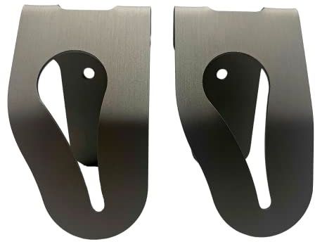 2 Handtuchhalter aus Aluminium zum Klemmen von VDM FAMILY I Handtuchklemme für Küche & Bad I Robust & Langlebig I Selbstklebende Haken I Einfache Montage ohne Bohren I Made in Germany (silber)