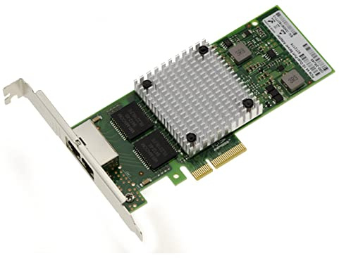 KALEA-INFORMATIQUE Tarjeta de Red con 2 Puertos Gigabit Ethernet RJ45 1G LAN en Ranura PCIe x4 con chipset Intel I350AM2, Calidad Industrial
