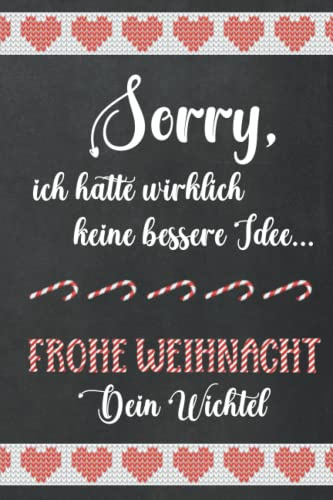 Geschenk zum Wichteln: Schönes Wichtel Notizbuch A5 liniert zum Weihnachtswichteln ein Weihnachtsfeier Mitbringsel zum Schrottwichteln und Julklapp das Wichtelgeschenk unter 10 Euro für Frauen