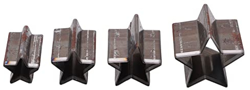 Leder-Stanzformen, 4 Stück Sternform aus Legiertem Stahl, Ein Loch, Hohlschneider, Stanzwerkzeug mit Aufbewahrungsbox Zum Schneiden von Leder, EVA-Faserplatte, Ton