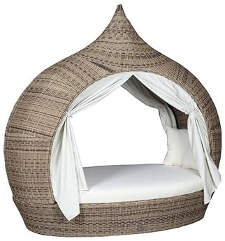 Liegeinsel Eye Catcher Cubu Cream beidseitig offen Gartenliege Liege Garten Zwiebel Form