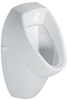 VBChome Urinal Zulauf von Hinten Weiß Modern Hochwertig Keramik Pinkelbecken Pissoir Wandurinal Wandpissoir + Siphon