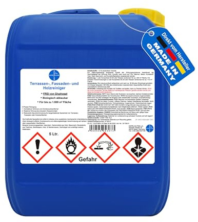 HERRLAN® Außenflächenreiniger 5 Liter für Terrasse, Fassade, Holz & Stein. | Biologisch abbaubarer Reiniger für Terrassen, Fassaden sowie Holz- und Steinflächen, Made in Germany.