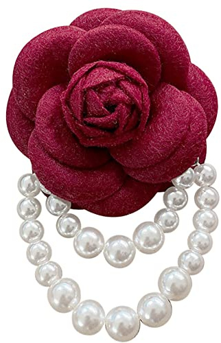 JAWSEU Damen Broschen Pins Kamelie Seidenstoff Blume Pin Brosche, Kamelie Revers Hut Corsage Kleid Broschen Pin Blumenschmuck Für Hochzeit Bräute Schmuck Geschenke