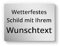 Schild selbst gestalten, individuelles Schild f. draußen als Namen, Hausnummer & Straßennamen, Hausnummernschild, Namensschild, Firmenschild, personalisierbar & wetterfest