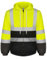 Graunton Warnschutzjacke Mit Reißverschluss, Reflektierendes Sweatshirt für Männer und Frauen，Warnschutz Pullover Herren für Baustelle，Flughafen，Aktivitäten im Freien， Gelb schwarz, 3XL.