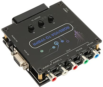 Vomeko RGBS To YPBPR Component Converter - SCART To Component Video Adapter for Retro Game Consoles and VGa To YPBPR Converter Box for Improved Video Output