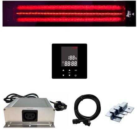 InfraROTmed MAX ramlös takvärmare 1 300 W + kontrollikon 1 TOUCH, infraröd värmare för bastu och infraröd kabin, fullspektrumsvärmare (1300 W + SW + styrning)