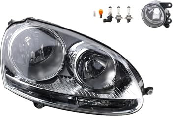 Johns, Scheinwerfer Halogen Front passend für VW Golf V 1K 5M 10/03-05/09 H7 H7 Rechts + Nebelscheinwerfer + Leuchtmittel