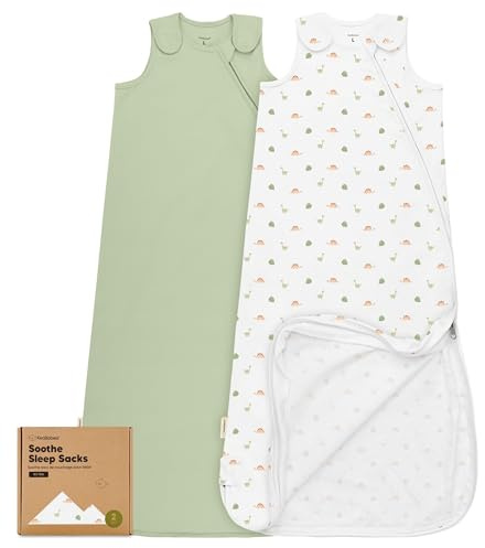 KeaBabies 2er-Pack Bio-Schlafsäcke 100% Baumwolle – Babyschlafsack, tragbare Babydecke, Schlafsack für Babys, Pucksack für Kleinkinder, Neugeborene, Säuglingsschlafsack, Mädchen, Junge (Roarsome, L)