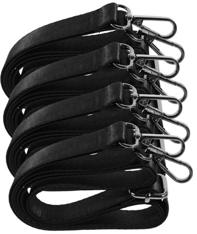 GRIRIW Verstellbare Elastische Beingurte Für Pferdedecken 4 Stück Robustes Nylon Schwarz Für Täglichen Gebrauch Und Reitsport