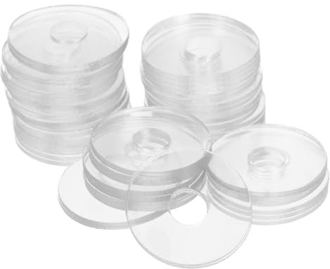 50 Arandelas Redondas de Vinilo Transparentes M6 para Tornillo