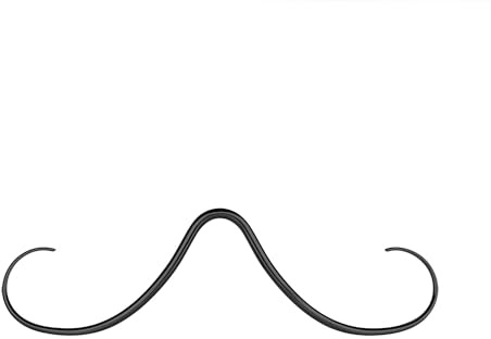 ZS 16G Schnurrbart Nasenring, 316L Edelstahl Septum Piercing Schmuck, Aufhänger Ohrstecker, 16g(1.2mm), Kein Edelstein