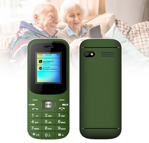 Telefoni Cellulari di Base per Anziani e Bambini, Telefoni Stupidi Sbloccati, Telefoni Cellulari Senza Internet - con Pulsanti Grandi, MP3, MP4, Fotocamera, Torcia Elettrica, SOS,Green