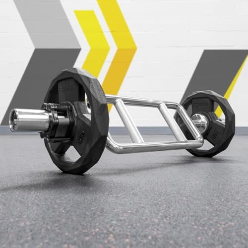 FORZA Barre Olympique pour Triceps [9 kg] | Équipement d’Haltérophilie en Acier Robuste pour Renforcement Musculaire | Salles de Sport Domiciles ou Commerciales
