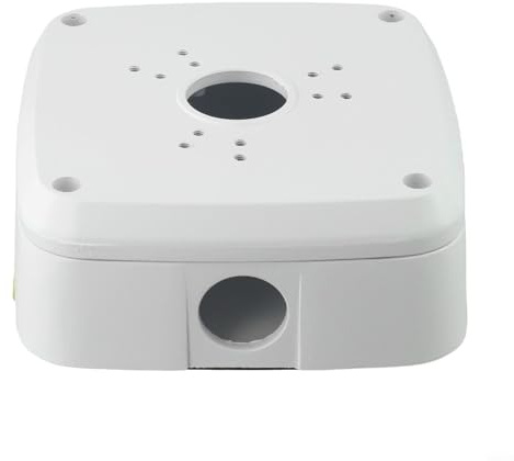 Vootnifig Waterproof IP68 CCTV Camera Bracket Junction Box Aluminum Alloy Ceiling-Mounted Cable Protection White 13x13x5.2cm