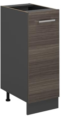 Vicco Apothekerschrank R-Line, Edelgrau, 30 cm | 1 Auszug · Ohne Arbeitsplatte · Höhenverstellbare Füße · 2 Einlegeböden · ✓ Frei kombinierbar