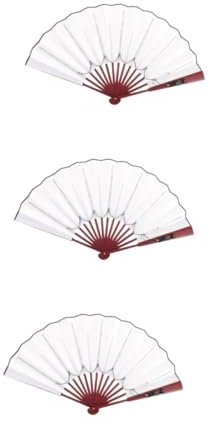 Ciieeo 3 Pièces ventilateur lumineux plumeau ventilateurs pliants décoratifs ventilateurs vierges rechargeable éventail light boite accessoires rave pour femmes fan de scène Papier