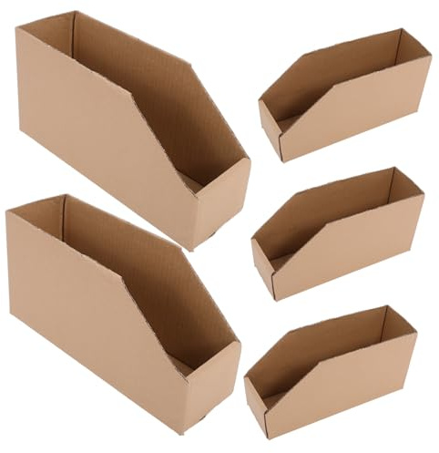 OSALADI 5pezzi Scatole Ondulato Apertura Superiore Contenitori Per Organizzare Parti Scatole Per Imballaggio Per Traslochi Per Smistamento Scatola Vuota Per Stoccaggio e Imballaggio