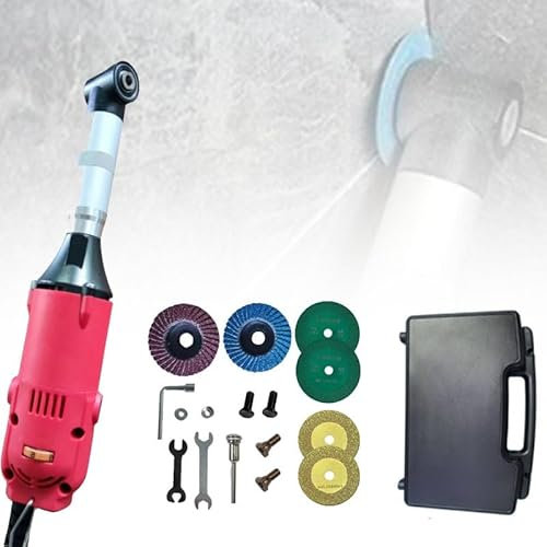 Troqullium Nettoyeur de Joints de carrelage électrique à 90°, 350 W, 6 Vitesses réglables for Le meulage, Le Polissage, la découpe, l'embellissement et Le Nettoyage des Joints, 15000 TR/Min
