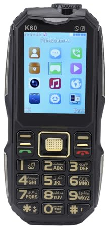 YUEHISY 2,4 Tum Olåst Mobiltelefon, Högvolym SOS -ficklampa BT 4.0 för Seniorer | 2G GSM Olåst Utomhusbackupcell (EU)