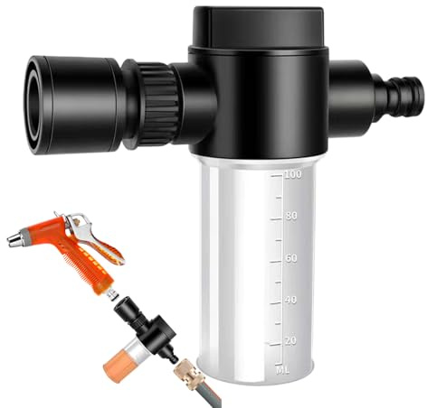 Foam Cannon Garden Hose, 100 ml Liquid Fertiliser Dispersing Sprayer | Precision Waterer Sprinkler with Scale Garden Accessories for Lawn Backyard Patio Outdoor - Adults