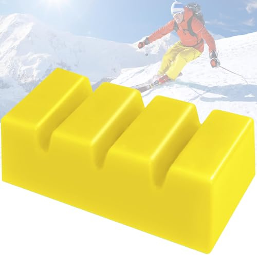 SFNSM 1.3 LB Large Snowboard Wax Universal Ski Wax Snow Block Wax, 7 x 3.5 in Snowboard and Ski Wax for Protecting The Ski and Snowboard Accessories (Yellow)