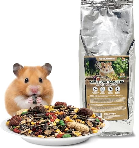 AreaAnimal - Cibo criceto, cibo criceto russo 900 g con ingredienti naturali, cibo per criceti e cincillà con equilibrio nutrizionale, ideale per la salute dei piccoli roditori