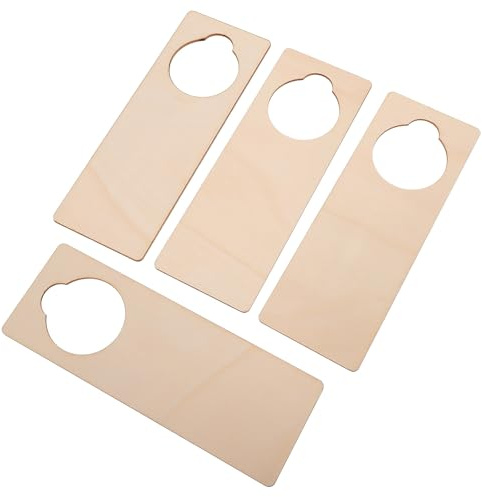 COOPHYA Lot de 10 Panneaux de Porte en Bois Vierge à Suspendre, Plaques en Bois Naturel 10 X 7 Cm, Support DIY Peinture et Écriture, Décoration Personnalisée pour Porte D’intérieur