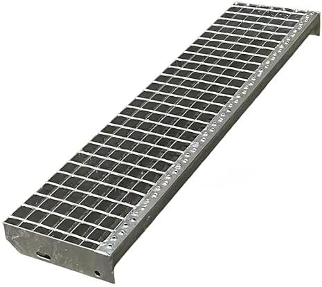 Treppenstufen Metall Stufe/Breite: 100cm Tiefe: 24cm / Maschenweite: 30x30mm / Gitterroststufen Stahl Verzinkt
