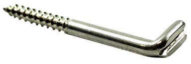 SN-TEC Schraubhaken/Wandhaken Edelstahl A2 rostfrei gerade 50mm mit Schlitz (10 Stück)