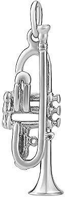 SILVEGO Unisex Anhänger aus 925 Sterling Silber Trompete